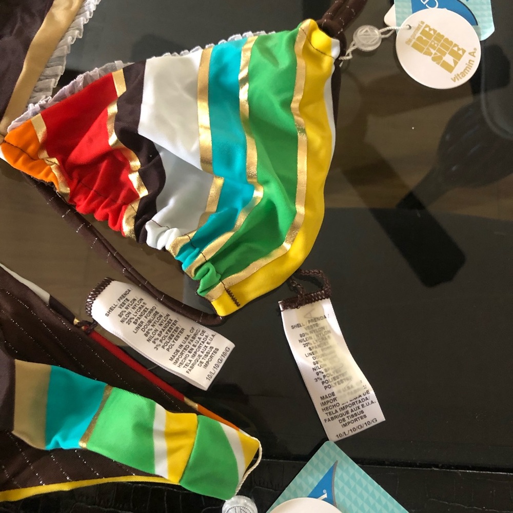 Striped Multicolor Bikini Set - Picture 4 of 16